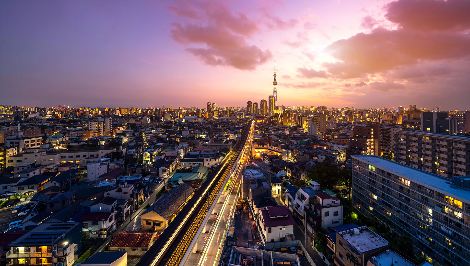 Asakusa, Tokyo sky tree, Japan Skyline - stock photo